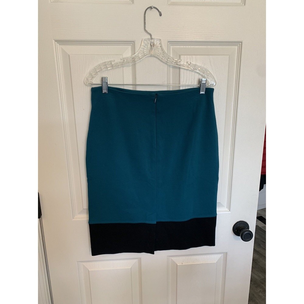 Talbots Size 8 Color Block Teal Black Two Tone St… - image 3